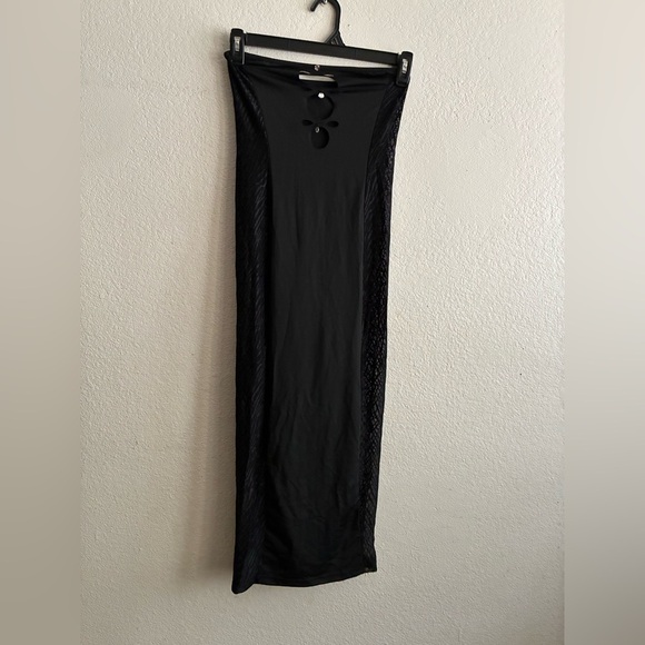 Women’s Elegant Sexy Bodycon Maxi Strapless Long  Dress Black S - Picture 2 of 10